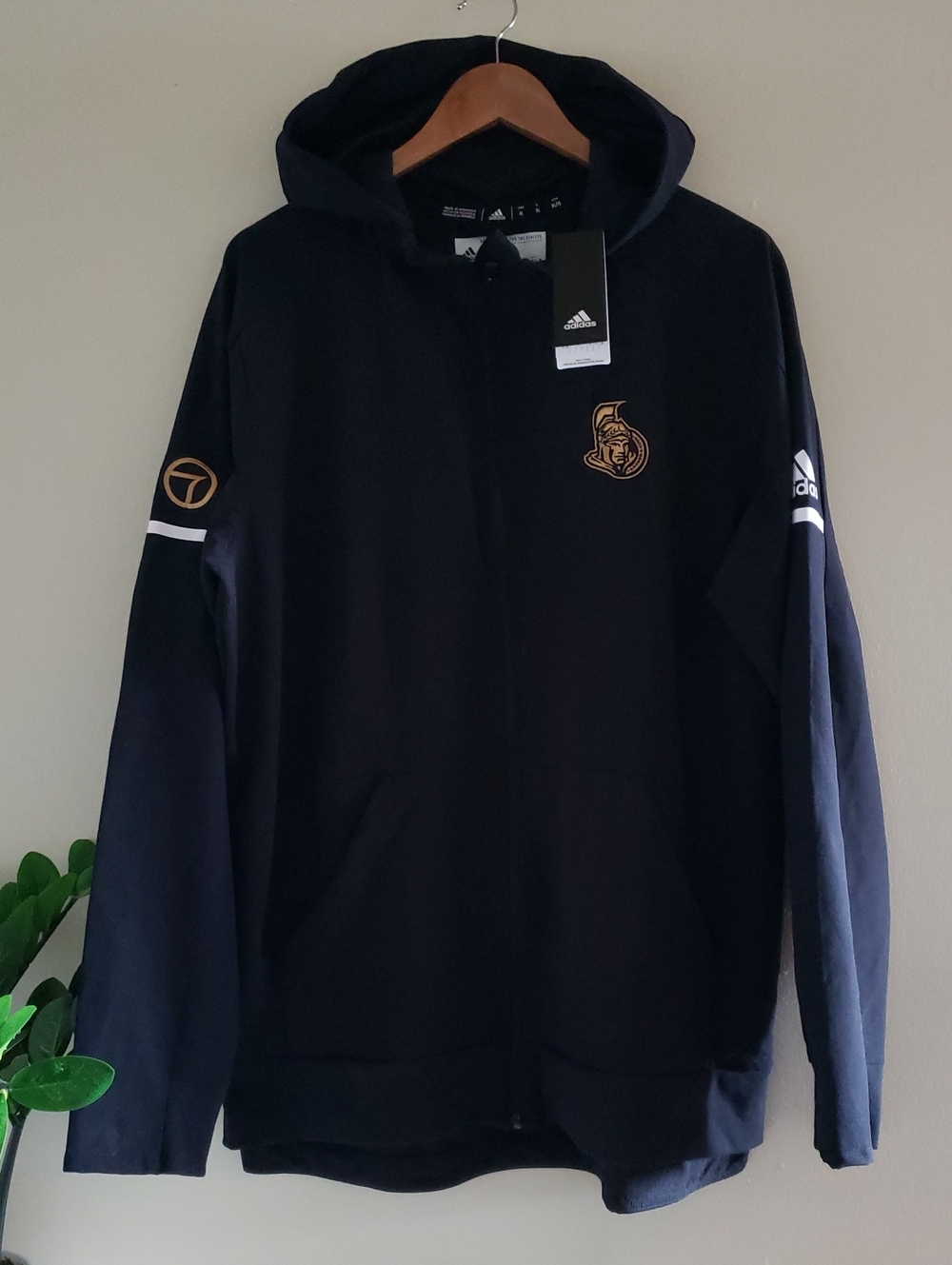 ADIDAS NWT Jacket Mens XL Ottawa Senators NHL Hockey Full Zip Climalite Hoodie